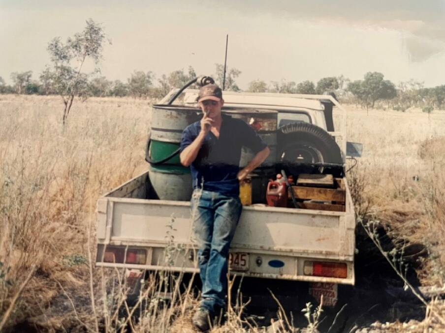 Connor at work as a jackaroo on the Barkly Tableland in the Northern Territory. 