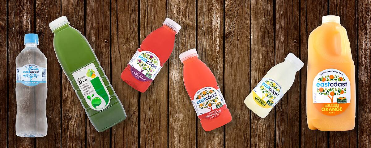 RANGE: The company boasts 45 different products ranging from juices (orange, grapefruit, lemon and lime) to smoothies, sparkling water and kombucha.