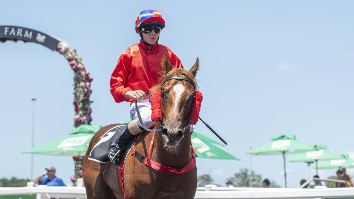 Toowoomba apprentice Adin Thompson returns to scale at Eagle Farm after winning a 2YO race on Uncle Frank. Thompson is among nine apprentice jockeys announced by Racing Queensland to represent the state in this year's National Apprentice Race Series. Picture: Racing Queensland.