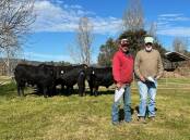 Commercial client Aaron Salmon, Tokajo Pastoral, with Andrew Hicks, co-principal of Hicks Beef.