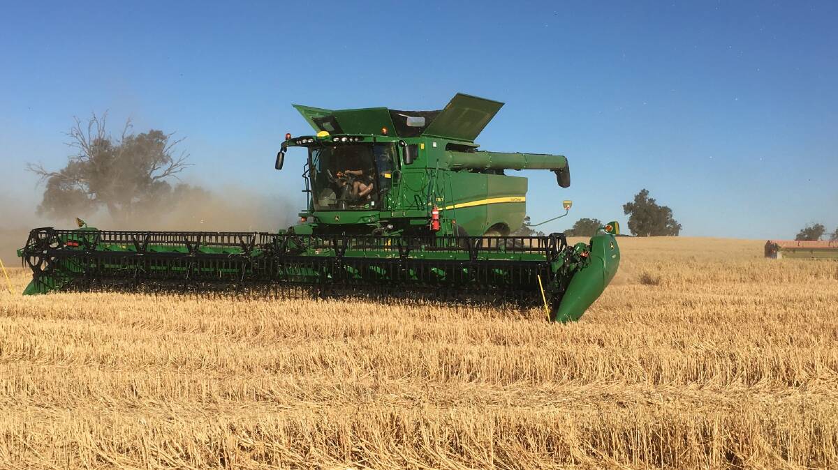 A demonstration of the John Deere S780 at Wagin a month ago.