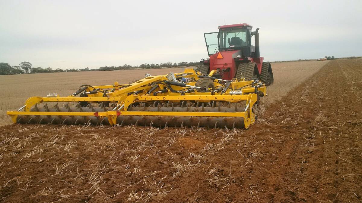 The Terraland TO chisel plough in action. It is a multi-purpose tool that enhances soil structure while deep tilling.