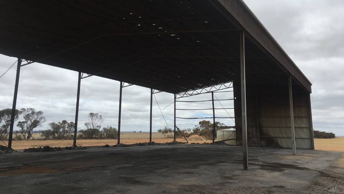 Arizona Farms, Lake Grace, lost three quarters of its hay stocks when a shed fire smouldered for four weeks destroying the shed and causing about $1 million in damages.
