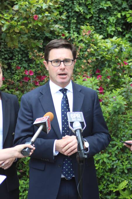 Agriculture Minister David Littleproud during a press meeting at State Parliament last week.
