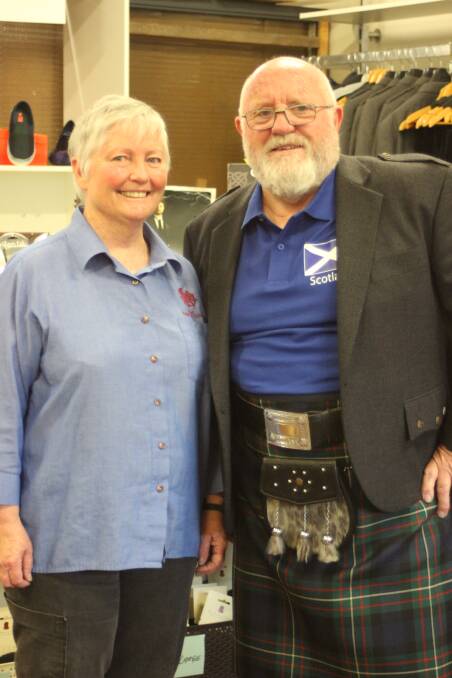 House of Tartan owners Heather and Jim Anderson enjoy being part of the Scottish community in WA and have lots of stories to tell after 11 years in the Mt Lawley-based 
Business.