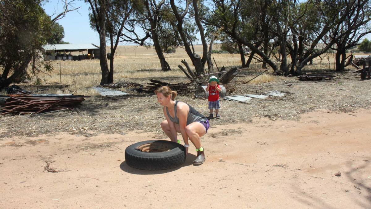 In Louise's eyes, almost anything can be gym equipment. If you have a spare tyre lying around, you can do some tyre flips.