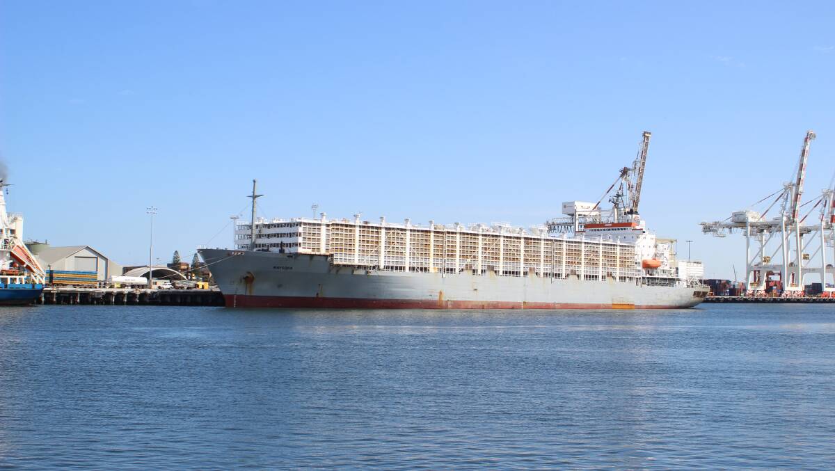 The Maysora docked in Fremantle last week.