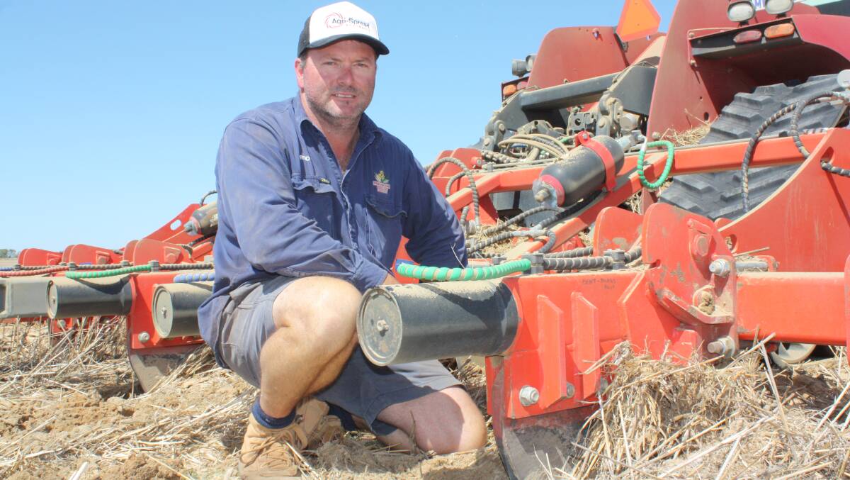 Mullewa farmer Rod Messina and his brother Andrew started mouldboarding in 2011 to overcome non-wetting soil and sub-soil acidity issues. Rod is with a Heliripper, capable of deep ripping more than 600 millimetres.