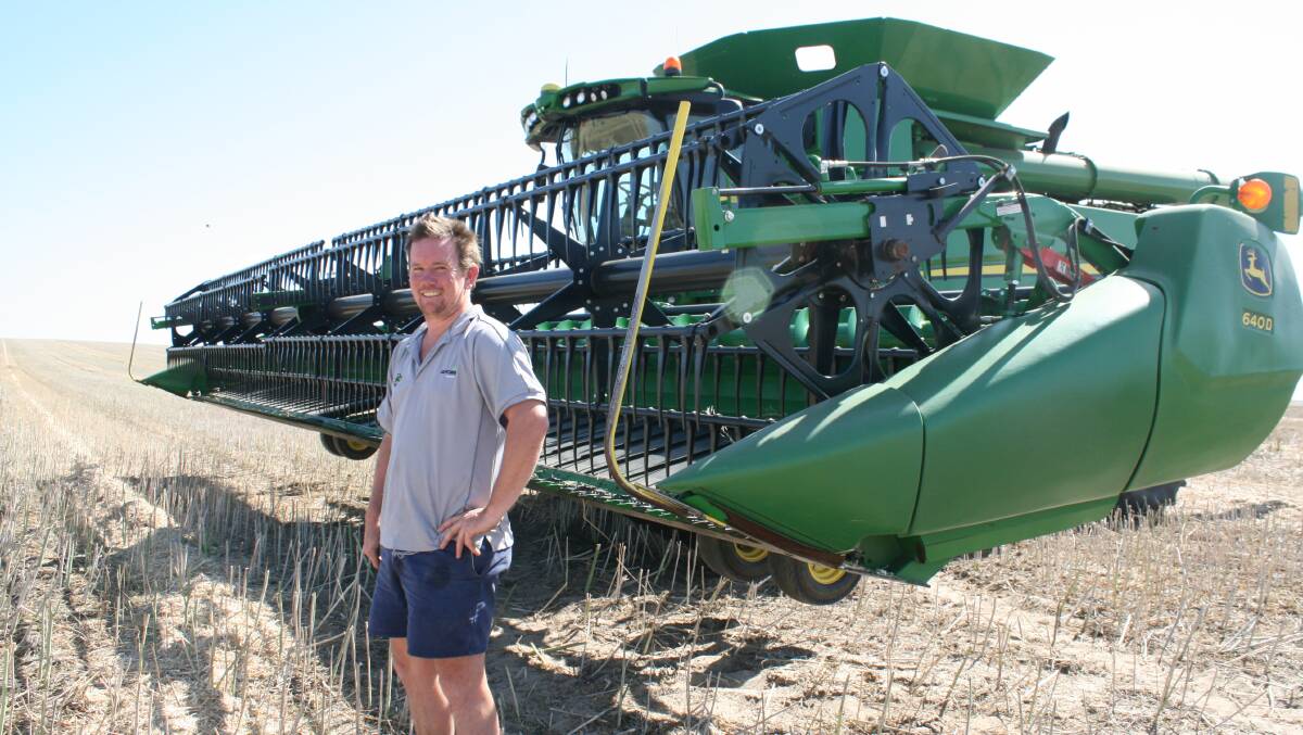 Geoff Cosgrove has kicked off harvest this season with two headers taking off a 10,000 hectare program.