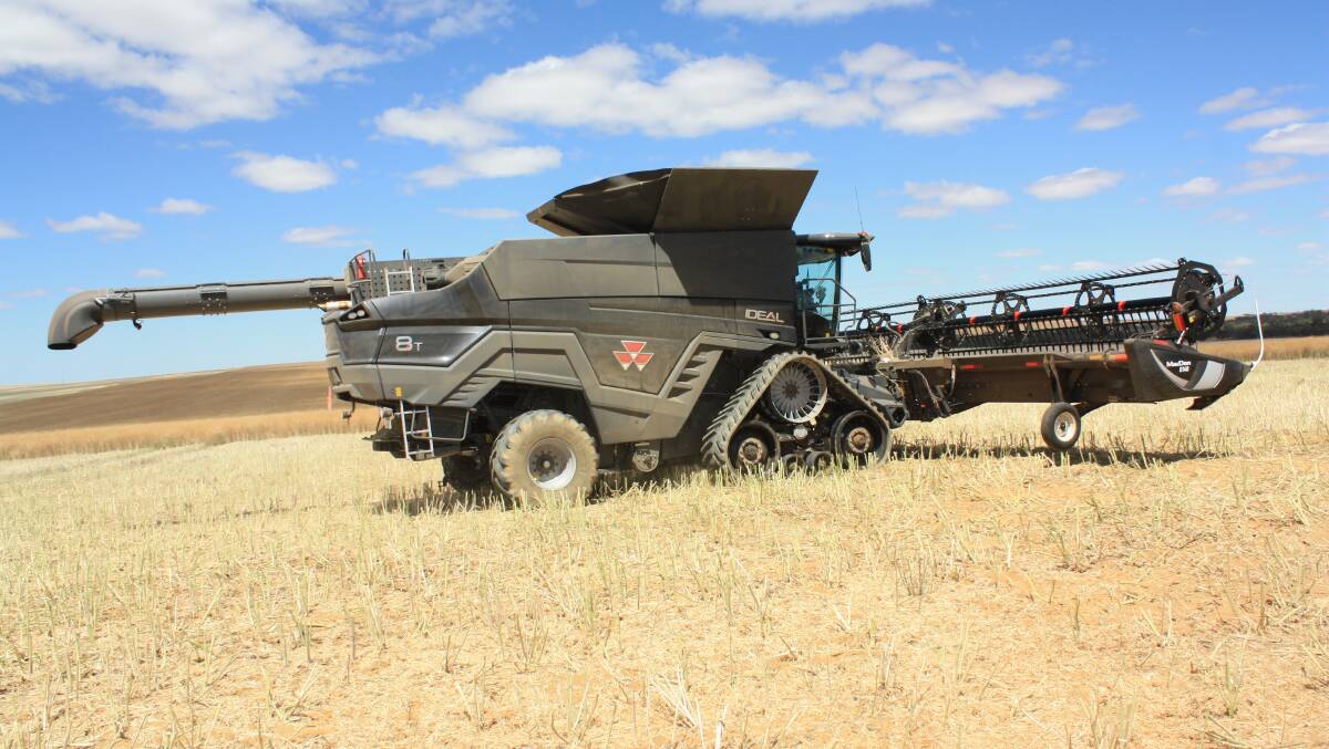AGCO finally released its much talked about IDEAL combine harvester to the WA market this harvest. This header is a forerunner to full autonomy, equipped with 52 sensors, including mass acoustic detection sensors (MADS) that measure the differences in acoustic qualities to determine what grain is and what is not.
