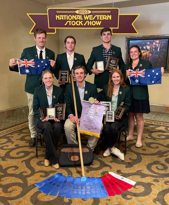The Australian ICMJ team finished its three-week tour of the US red meat industry by placing second overall at the National Western Meat Judging Contest in Colorado, also taking home a range of individual awards. Pictures supplied by ICMJ 