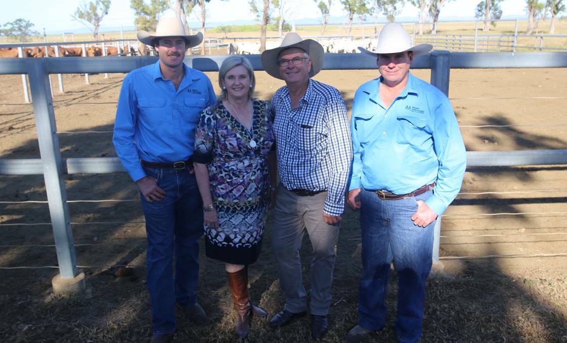 Alan and Jennifer Acton from Wilpeena Cattle Company at Dingo with sons Daniel and James in 2016. File picture
