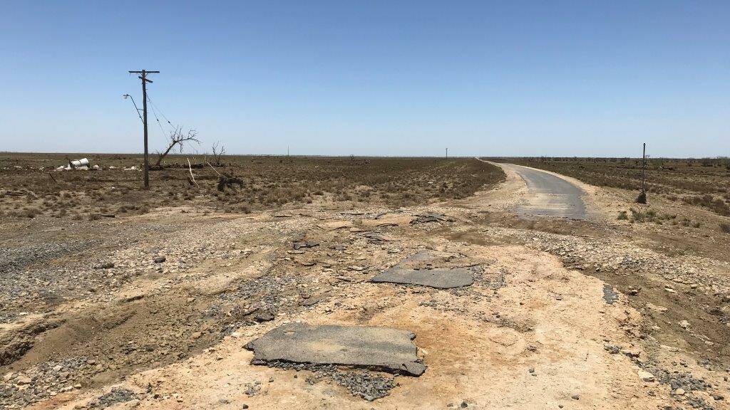 Road damage in the wake of recent flooding in North West Queensland. Photo- Queensland Rail. 