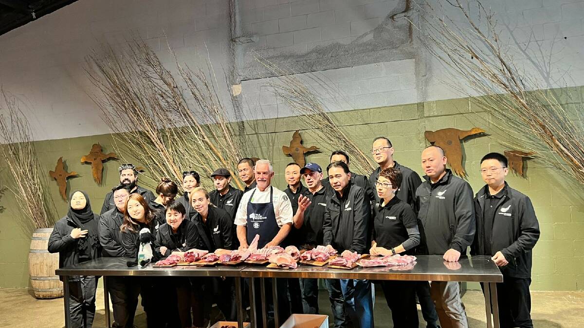 MLAs Corporate Butcher, Doug Piper, with the Lambassadors. Photo: Josephine McKellar, MLA. 