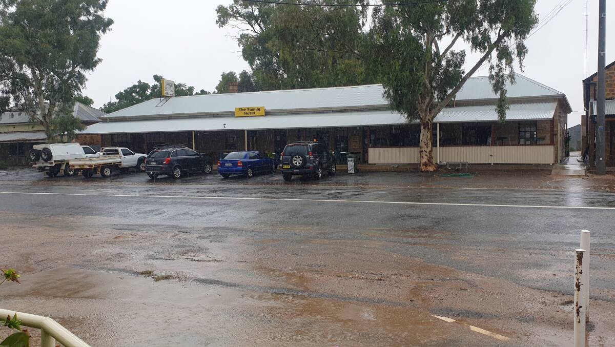 Coming down at Tibooburra. Photo courtesy of Family Hotel, Michelle.