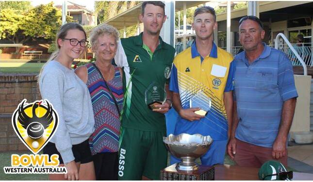 Success: Brothers Aaron and Nathan Smith caused a major upset when they took out the 2017 Bowls WA Men’s State Pairs championship, winning the final. Photo: Bowls WA