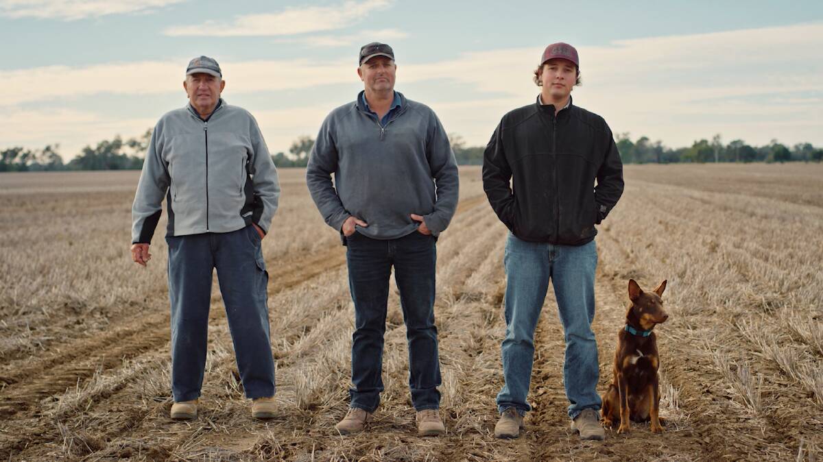 Rob, Gavin and Will Bartel, Moree, are among the primary producers to feature in the new Case IH campaign. 