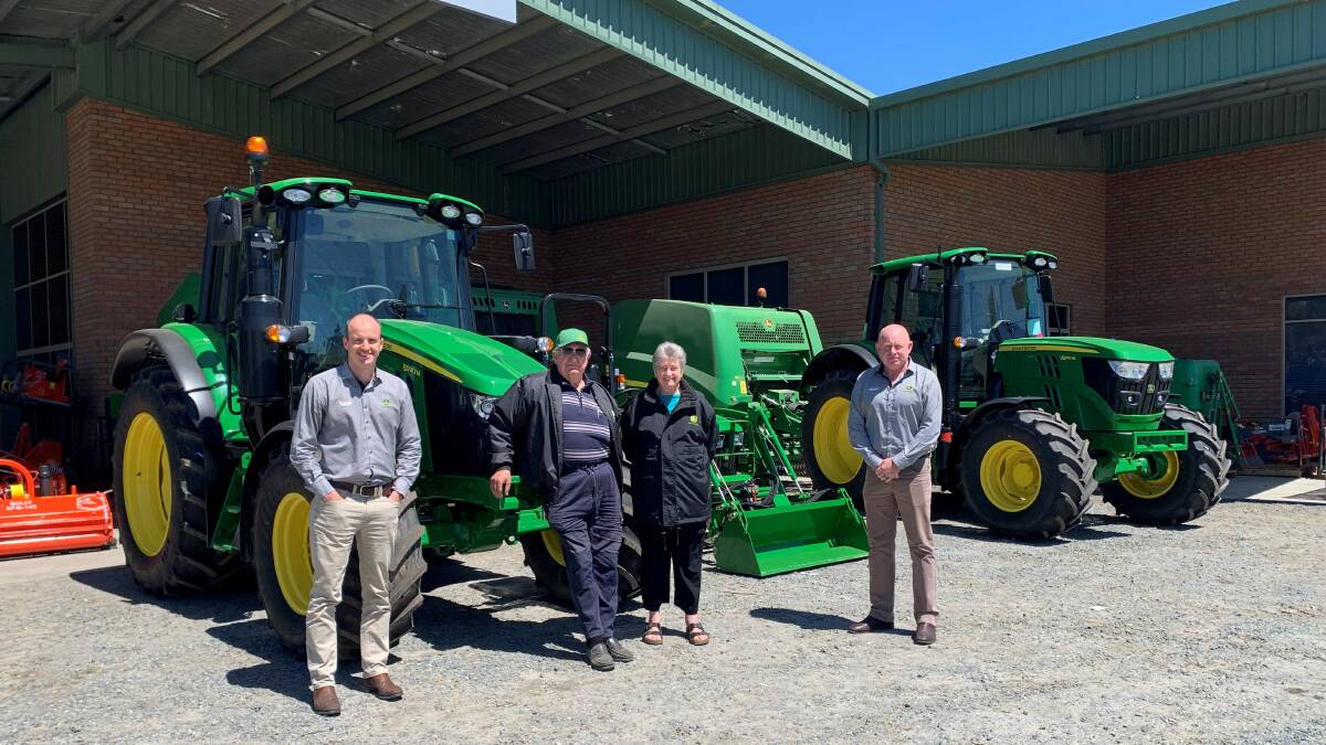 Cervus Equipment Australia and New Zealand managing director Tim Ormrod with Mike and Hermine Toth and Cervus Equipment Australia general manager Brad Fisher.