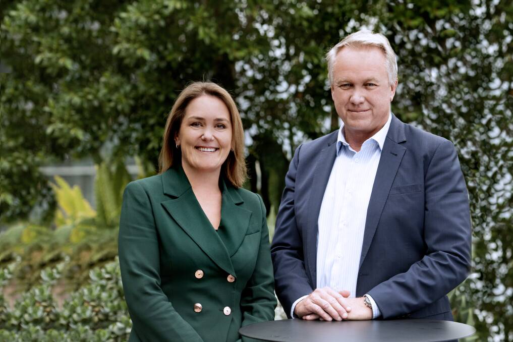 Macquarie Infrastructure and Real Assets head of agriculture Liz O'Leary and Cubbie Agriculture chief executive officer Paul Brimblecombe.