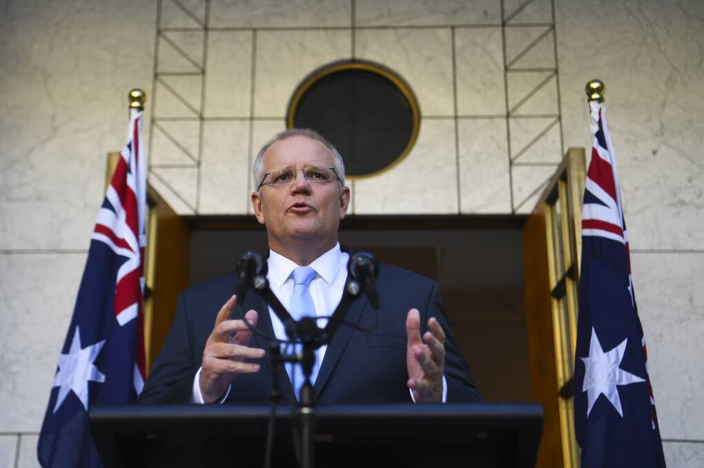 Australian Prime Minister Scott Morrison announces the 2019 federal election on Thursday from Parliament House. Photo: AAP. 