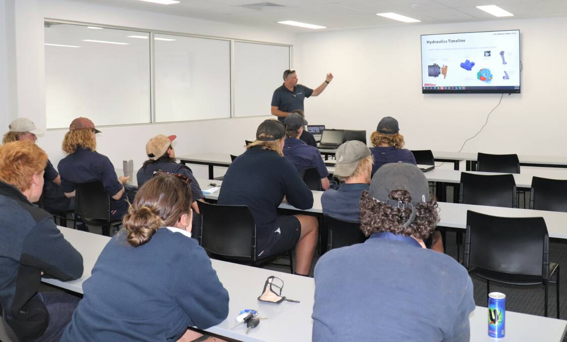 McIntosh & Son apprentices attending a theory class at the Katanning branch, which is a registered training organisation. The Tractor and Machinery Association of Australia and the Farm Machinery & Industry Association of WA have launched raising awareness campaigns designed to attract more young people into agriculture-related career paths by emphasising the diversity of opportunities on offer.