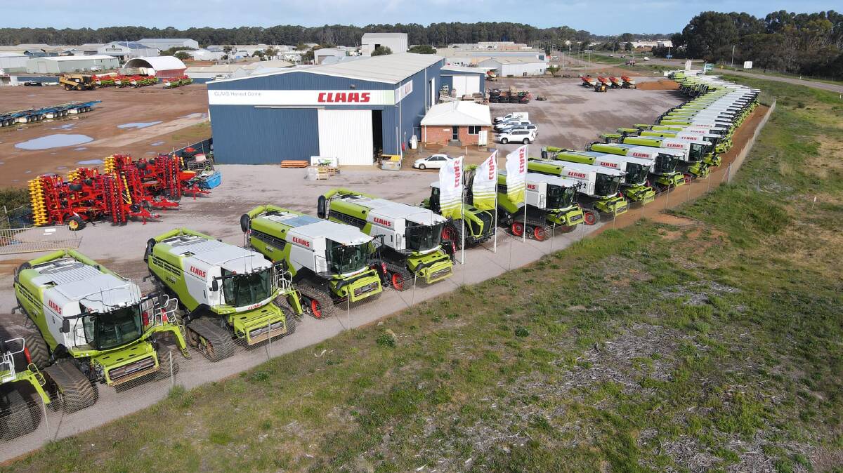 An impressive lineup of CLAAS LEXION combine harvesters at CLAAS Harvest Centre Esperance last week. Photos by Jayde Guest Photography.
