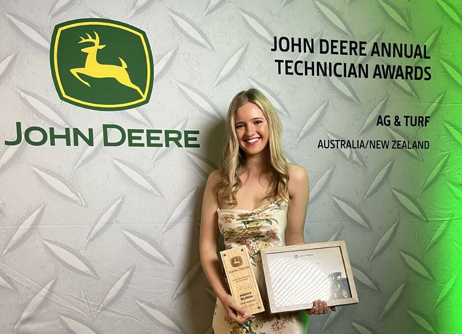 19-year-old Poppy Blohm was crowned the 2022 John Deere Australia Parts Apprentice of the Year.