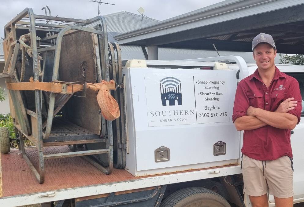 Bayden Reid runs his own pregnancy scanning and ram shearing business, Southern Shear & Scan.