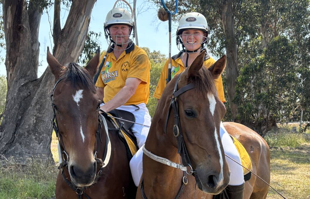Hannah Rutley and her father Darren Rutley have been playing polocrosse together for many years.
