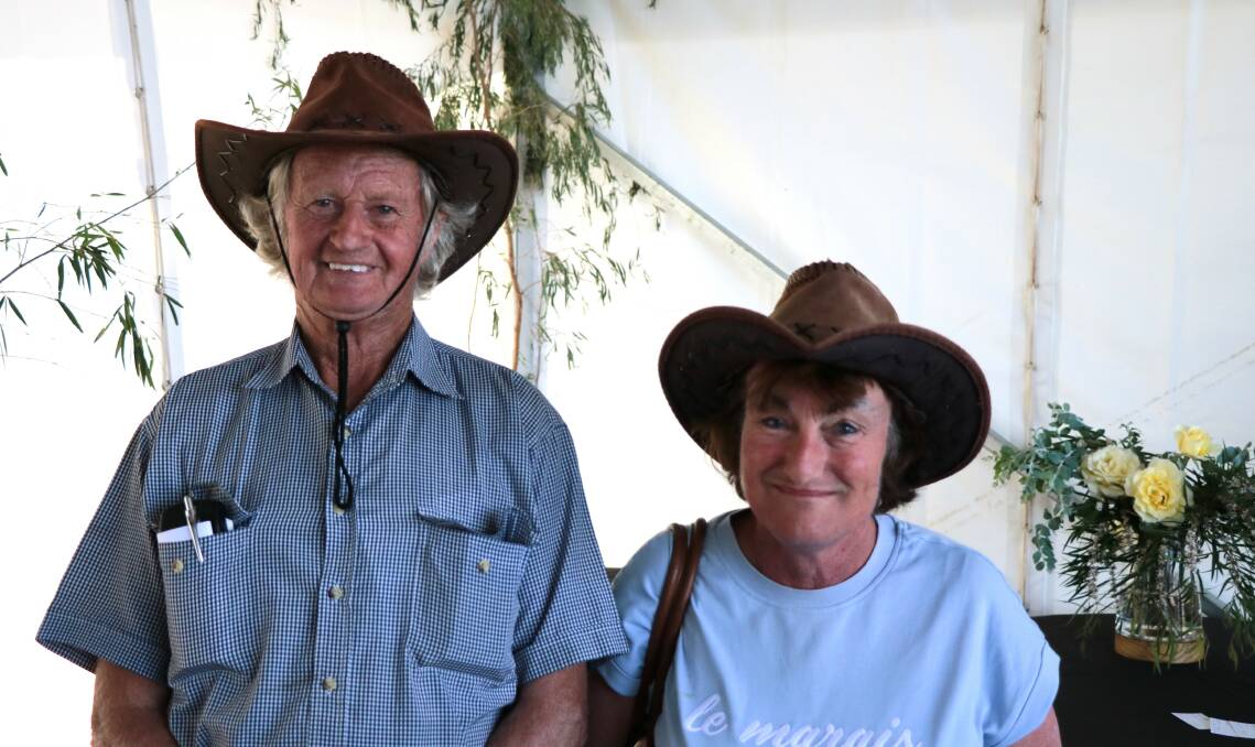 Gerald and Denise Young, Yornup, were all smiles after the trade steers sold with their top price of $1576 paid by Avon Valley Farms.
