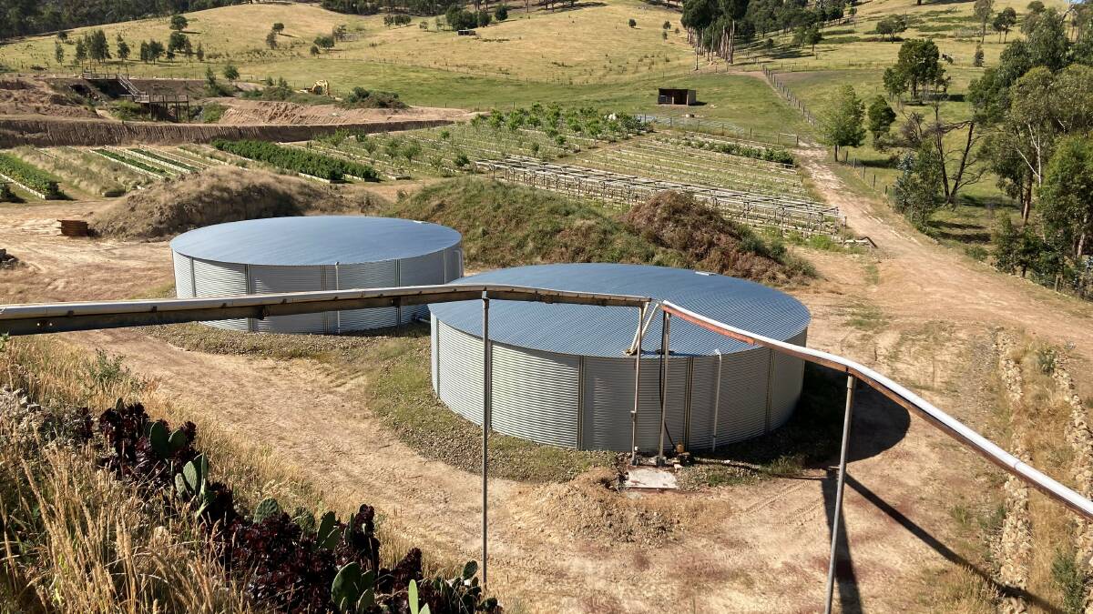 Water security: Two 362,000 litre Kingspan Rhino Tanks now store the rainwater harvested to sustain the property.