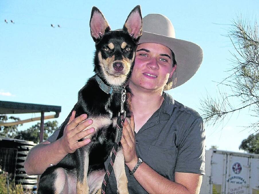 Carmen-Lee Campbell, pictured with her dog Bree, is travelling from Dubbo in central NSW to attend a working dog training course at Muresk Institute, Northam.