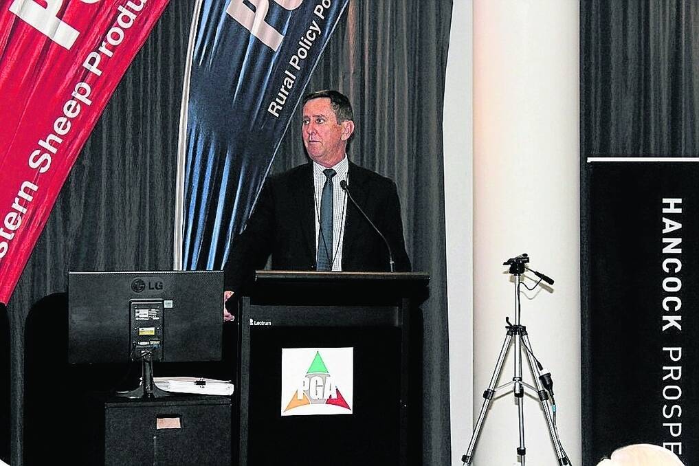 DAFWA acting director general Mark Webb speaking at the PGA convention in Perth last week.