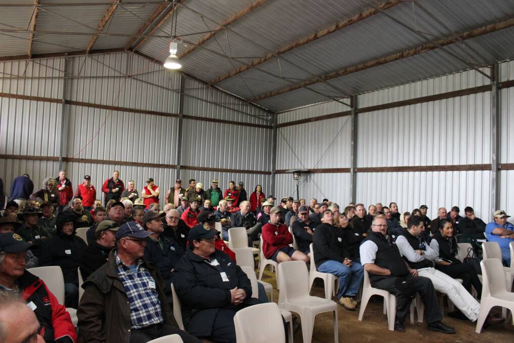 Beef industry leaders give 120 South West beef producers an insight into marketing opportunities at Bonnydale Simmental farms, Bridgetown.