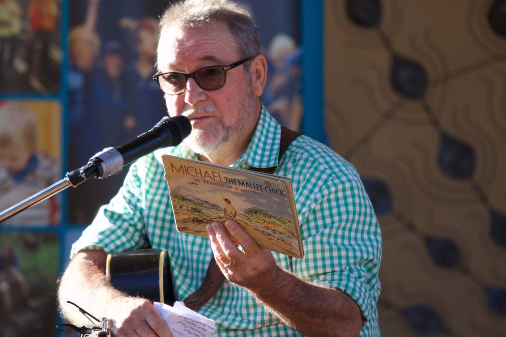 New patron of the Yongergnow Australian Malleefowl Centre John Williamson travelled from Victoria for a cause close to his heart. Photo: Fred Duncan.