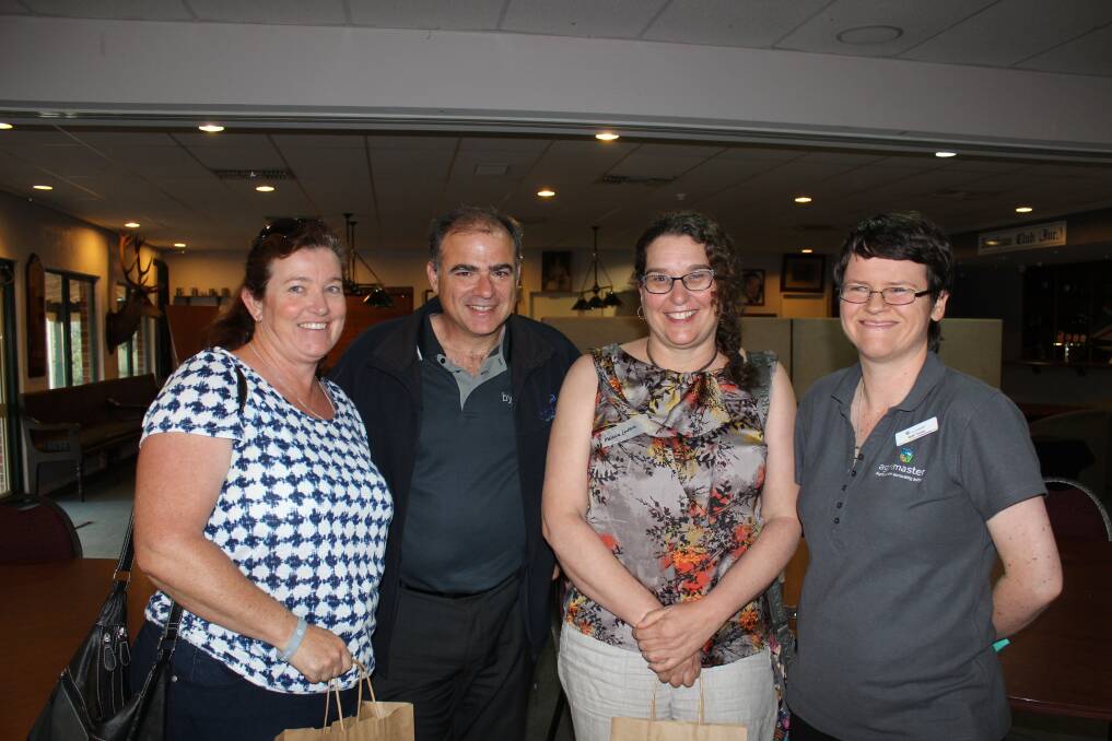  Anne Chipper (left), Tony Umbrello and Melanie Lawrence, all from York, with Ruth Turner from Mastergroup at the Byfields roadshow in Northam.