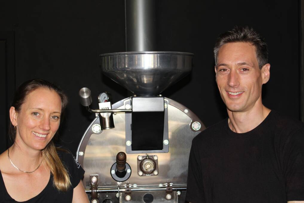  Leah Materk and partner Nick Raven’s life in the engine room at Ravens Coffee where they began roasting their own green coffee beans in 2011.