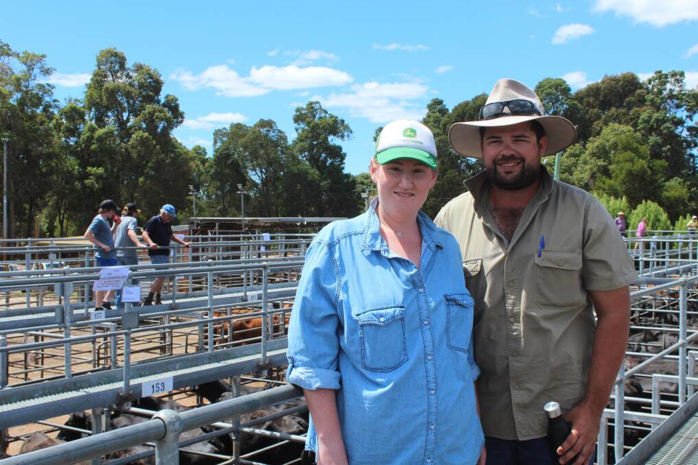  Yarloop producers Sally Chadwick and Eric Penny had five Murray Grey weaner heifers and two Murray Grey cows with calves at foot nominated at last week's Landmark Boyanup store cattle sale. The 299kg heifers made $813 and 272c/kg while the older females reached heights of $1560.