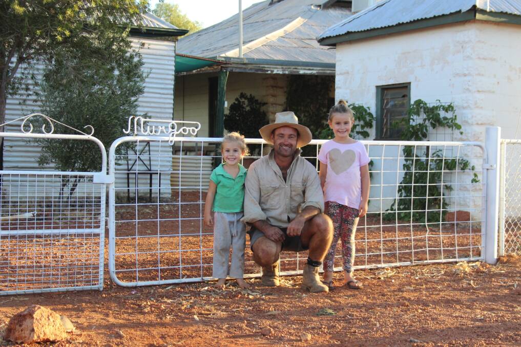 Newcomers to station ownership, Josh and Jocelyn (not pictured) Pumpa moved to Murgoo, Murchison, about two years ago with daughters Eliza,4, and Bella, 6. The family of four relishes the station life.