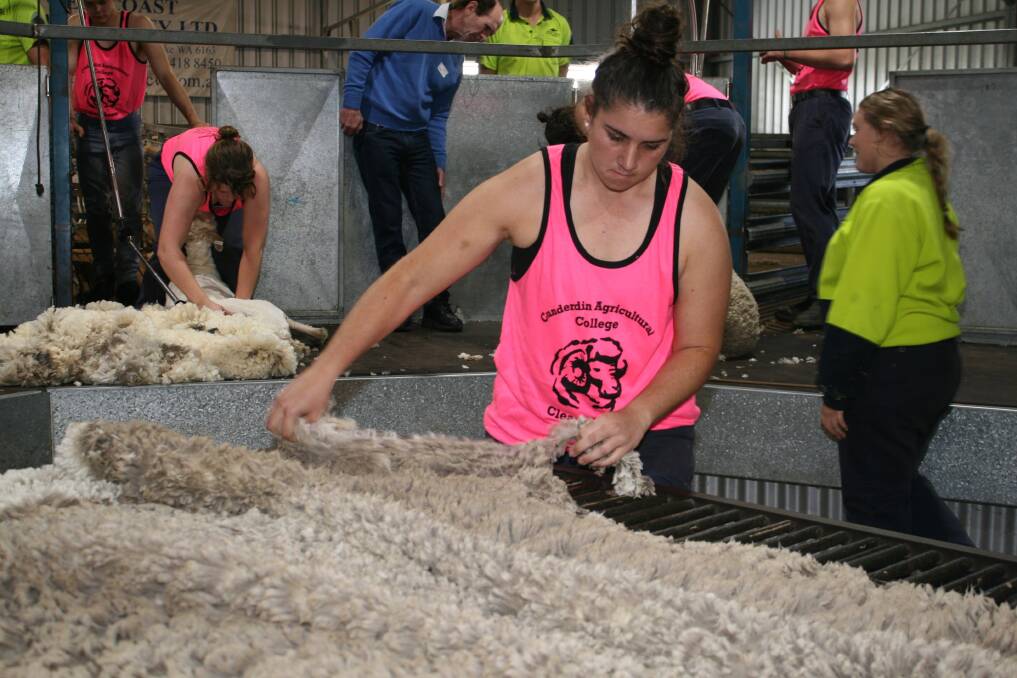 Courtney took part in the WA Agriculture College – Cunderdin wool handling competition last Friday where she placed fourth.
