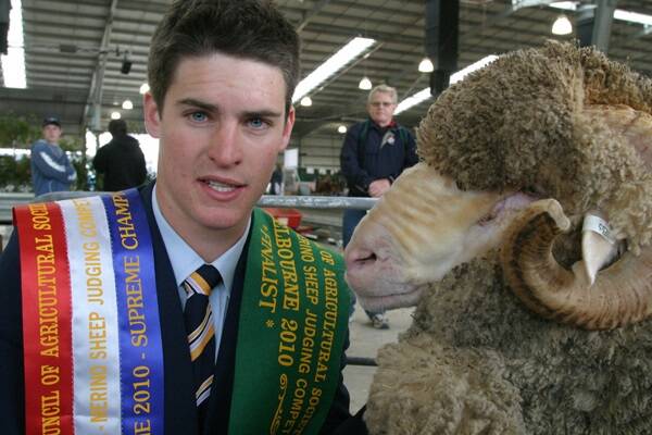 National Merino Sheep Judging Competition winner Kurt Wise.