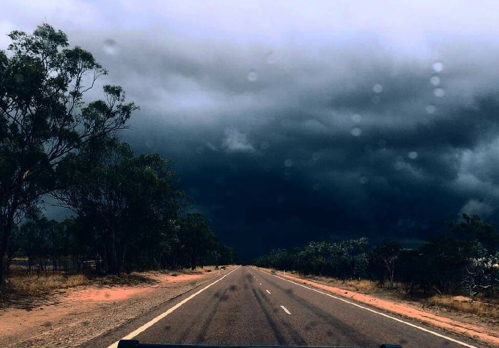 Sarah Malloy took this photo of the storm between Charters Towers and Pentland on Thursday.
