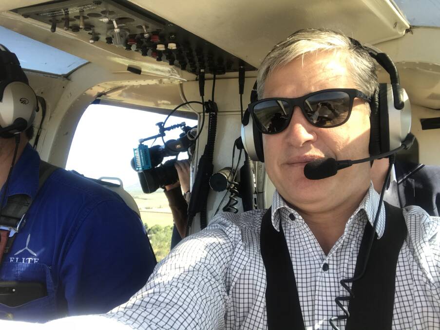 Robbie Katter went croc spotting during a chopper flight over the Burdekin this week.