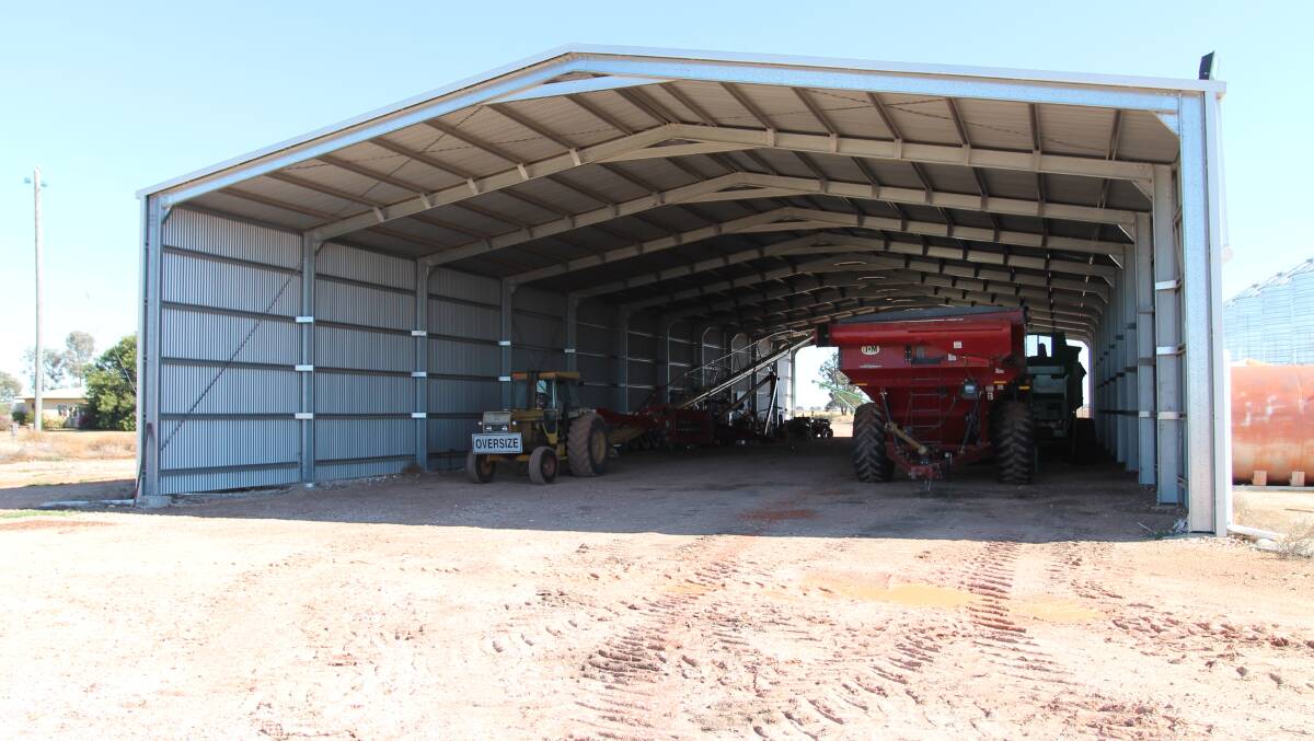 Structural improvements include a 850 square metre machinery shed. 