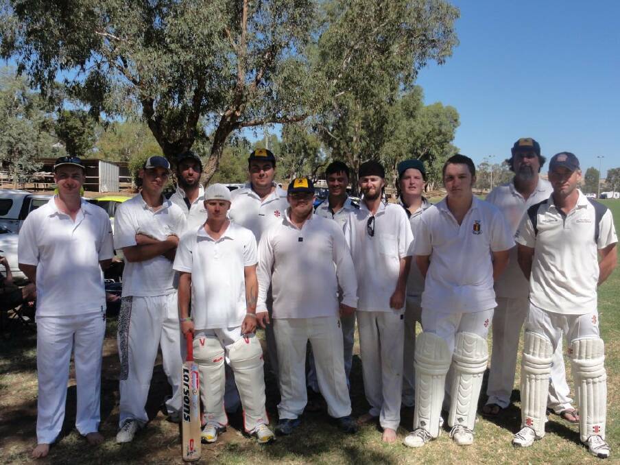 Federals Cricket Club B-grade premiers: Rick Kennedy, James Jeeves, Steven tee, Dion Syson, Andrew Ryall, Brayden Sims, Roger Tee, Gavin Hislop, Dale Hislop, Shaun Geary, Braydon Beck and Roger Sims.