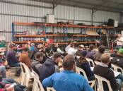 Esperance farmer David Vandenberghe speaks with growers and industry at the 2024 ASHEEP & BEEF Autumn Field Day.
